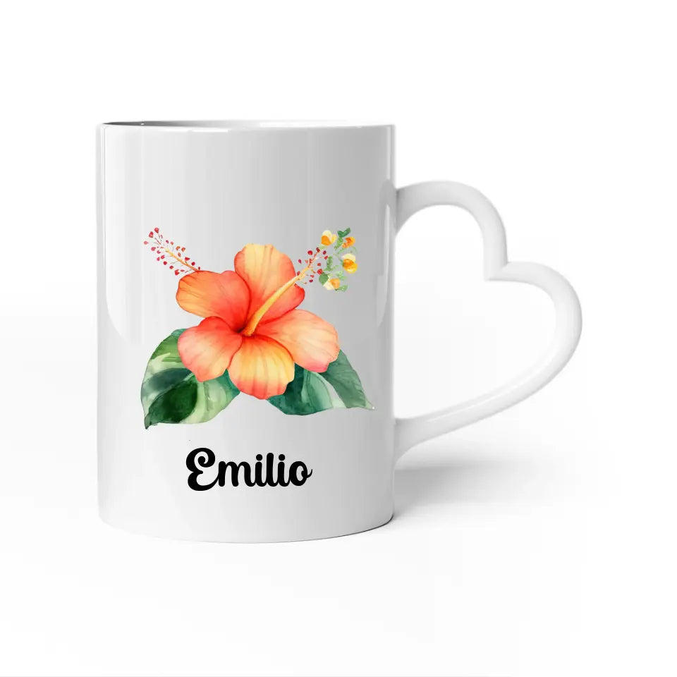 Herztasse - bunte Motive - beidseitiger Druck