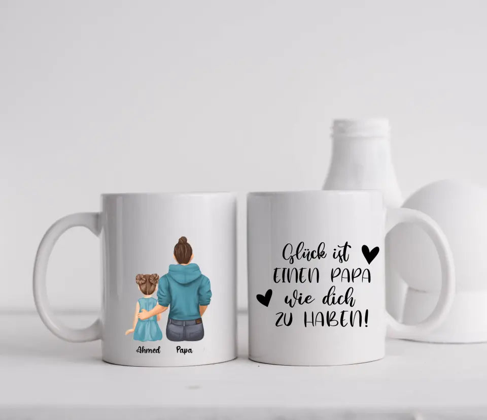 Tasse - Vater und Tochter - beidseitiger Druck