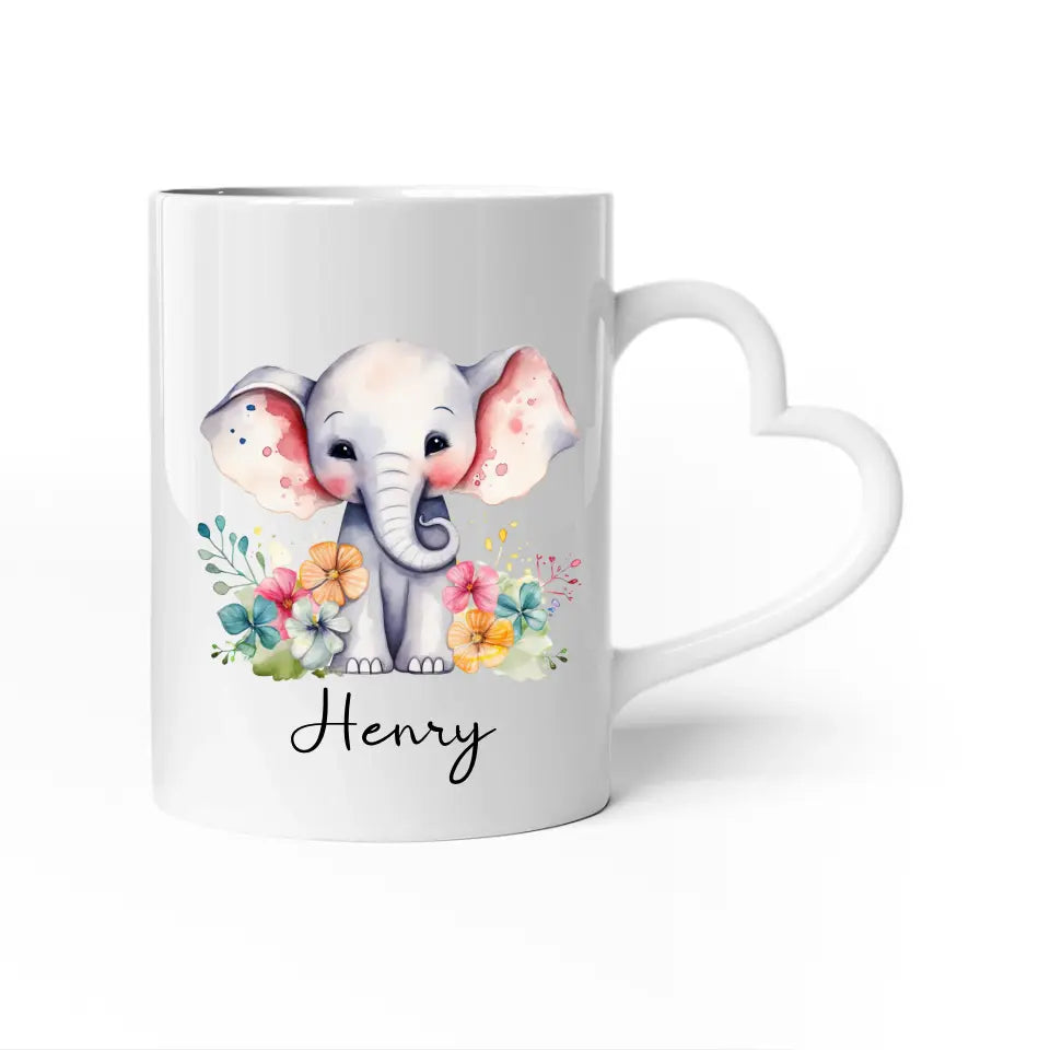 Herztasse - Safari Motive - beidseitiger Druck